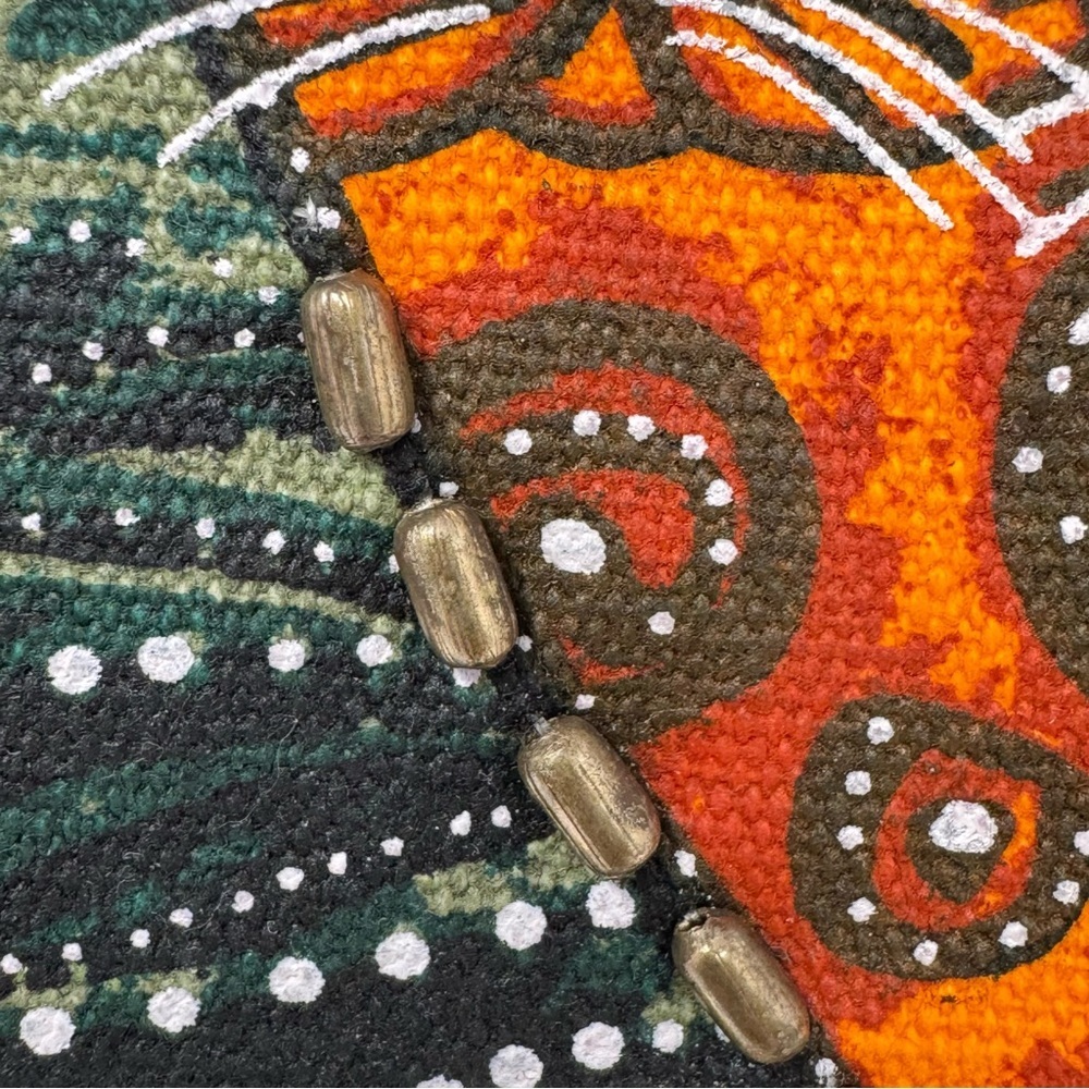 NEW Laurel Burch Fantastic Felines Cat Shoulder Tote Bag Purse Beaded Black - Picture 4 of 10